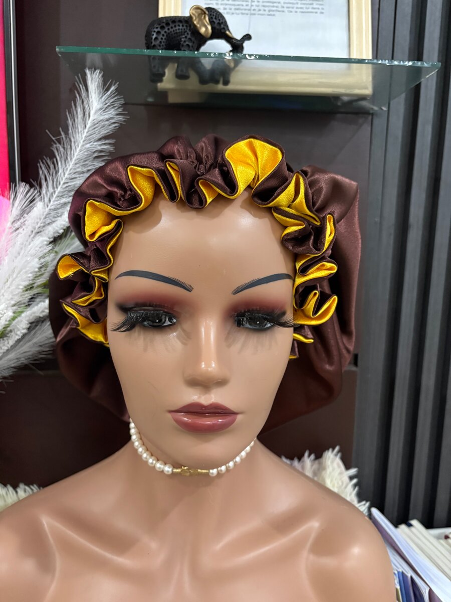 Bonnet de nuit en satin double face