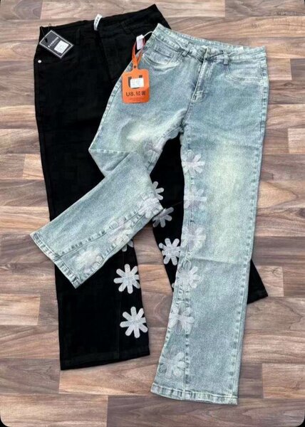 Jeans Femme Fleur Slim Fit