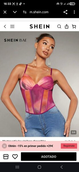 Corset Bustier SHEIN en Soie et Dentelle