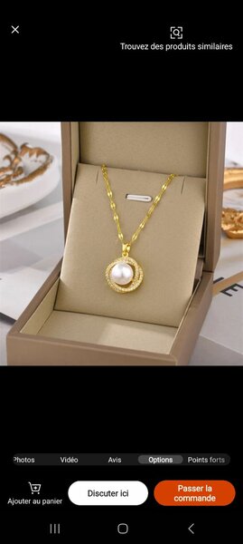 Collier élégance perles dorées