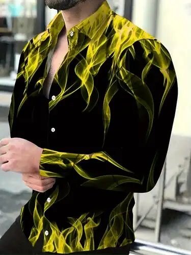 Chemise homme luxe motifs métalliques