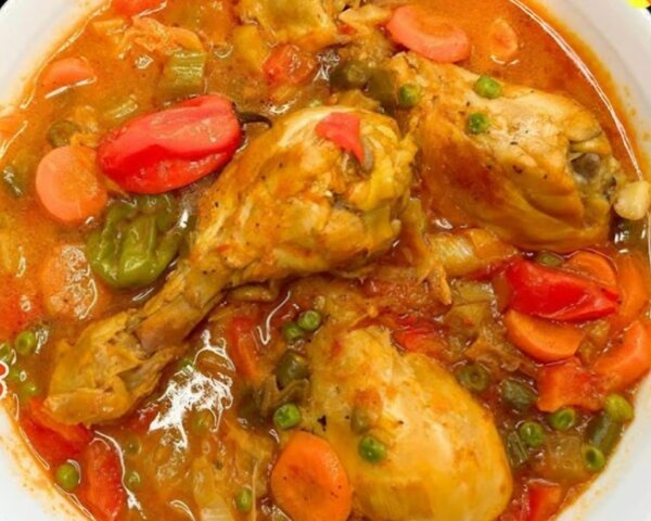 Poulet mijoté aux légumes