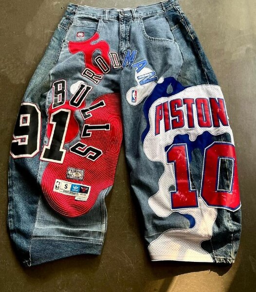Short en jean vintage NBA