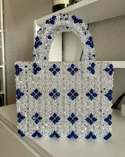 Sac à main perles chic