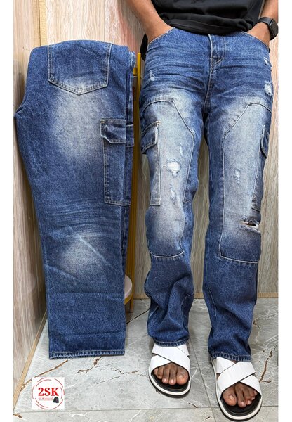 Jeans cargo homme décontractés