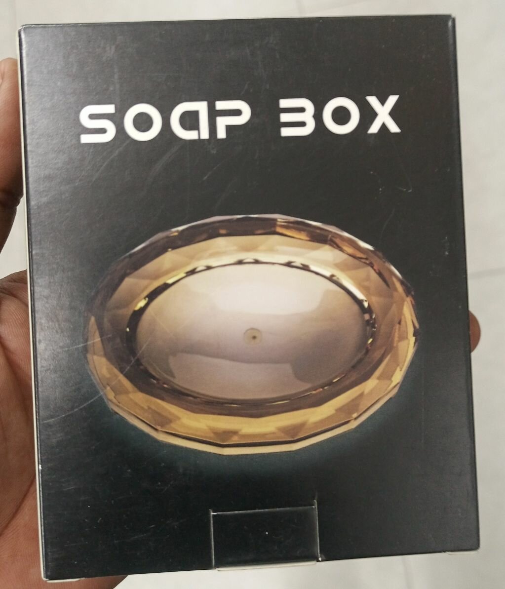 Soap Box en verre transparent