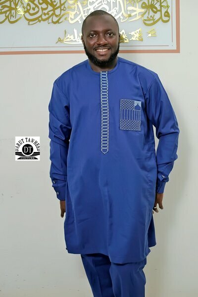 Ensemble tunique homme bleu