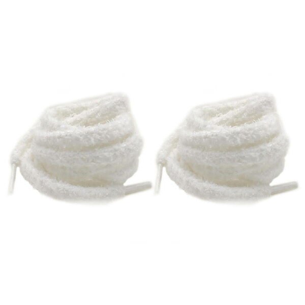 Lacets en coton doux blancs