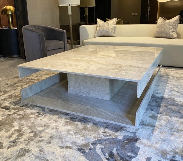 Table basse moderne en marbre
