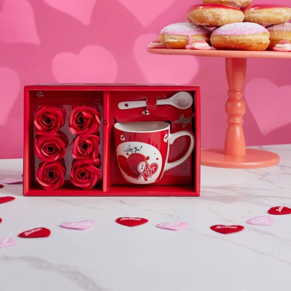 Coffret Cadeau Tasse et Roses