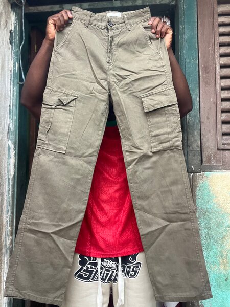 Pantalon cargo homme vert kaki