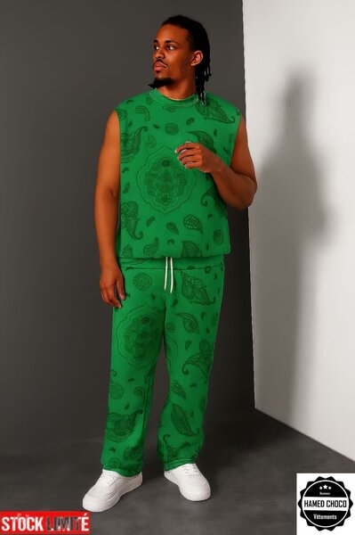 Tenue décontractée verte homme