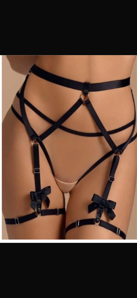 Ceinture porte-jarretelles en dentelle noire