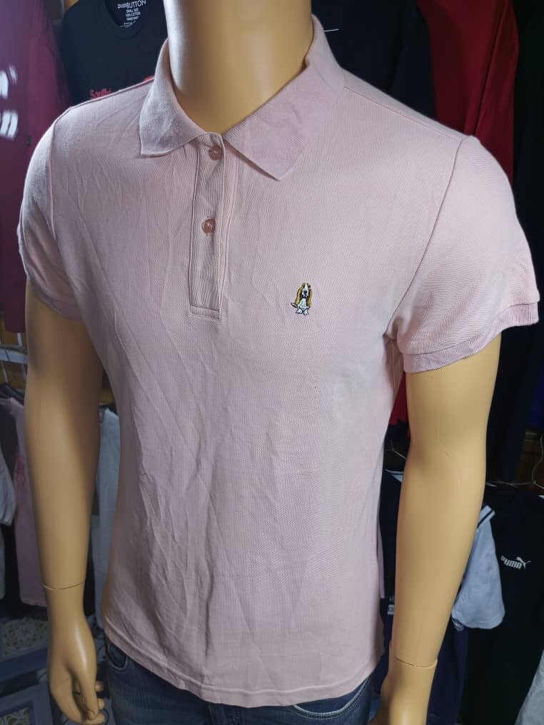 Polo homme bleu, rose et rouge