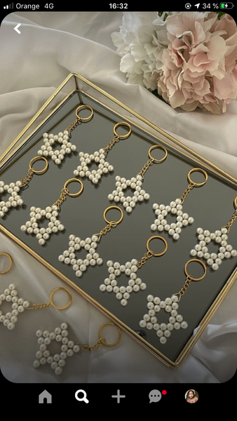 Porte-clés en perles élégant