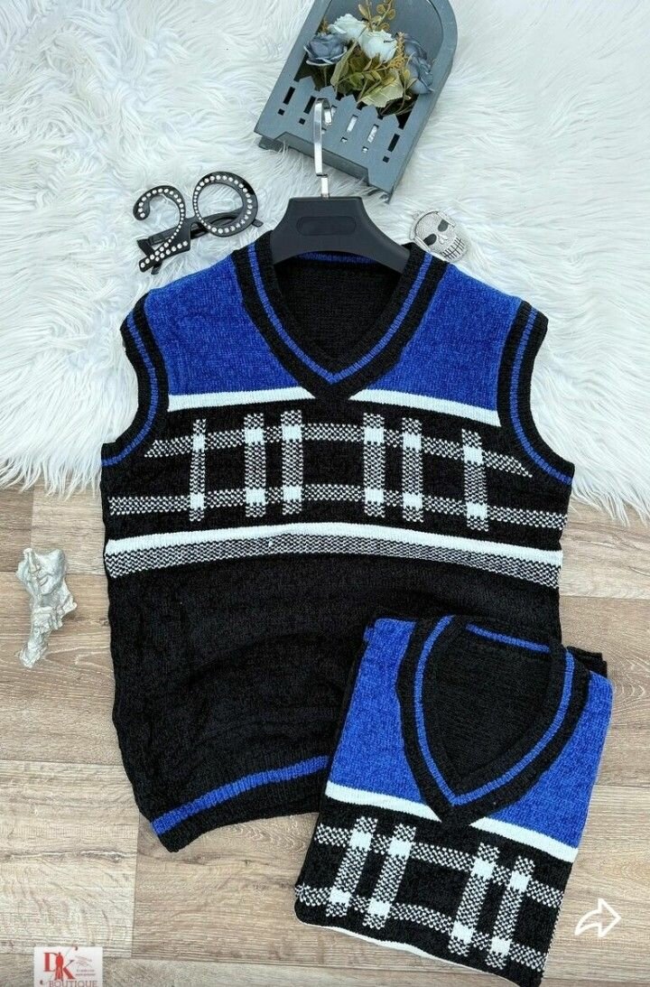 Pull sans manches en maille