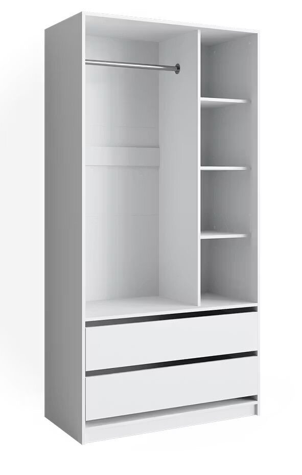 Armoire dressing blanc avec étagères