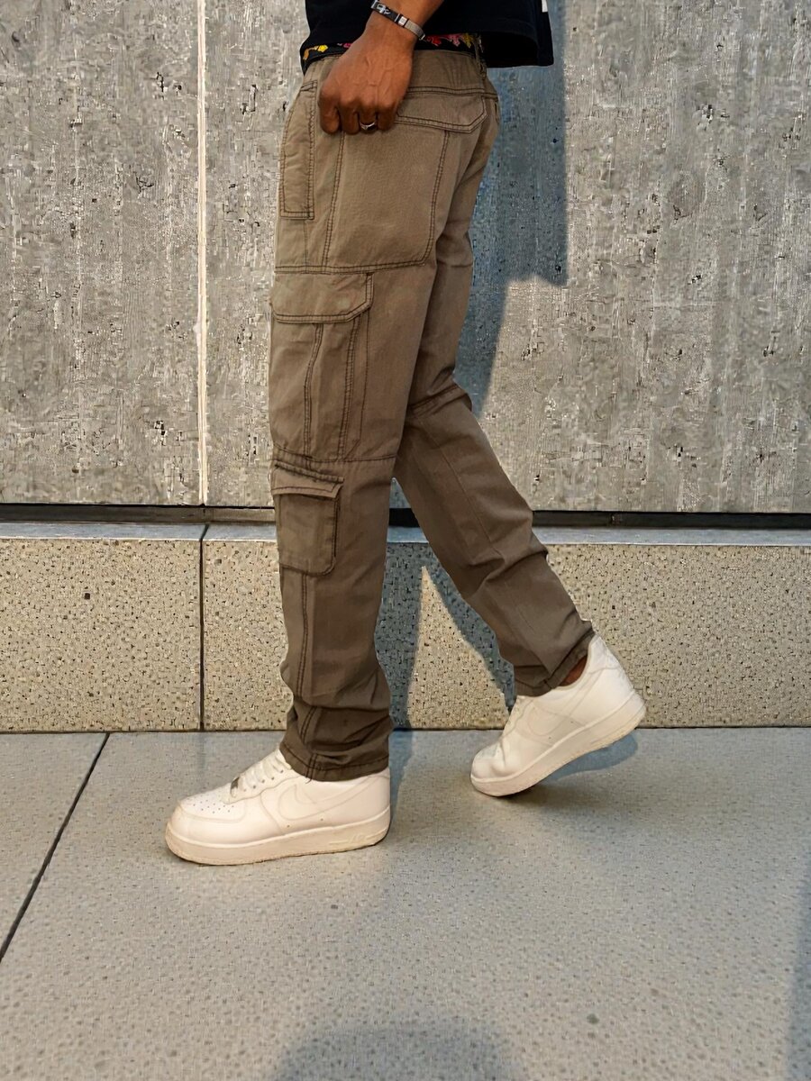 Pantalon cargo kaki homme