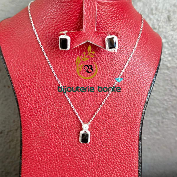 Ensemble Bijoux Onyx Noir