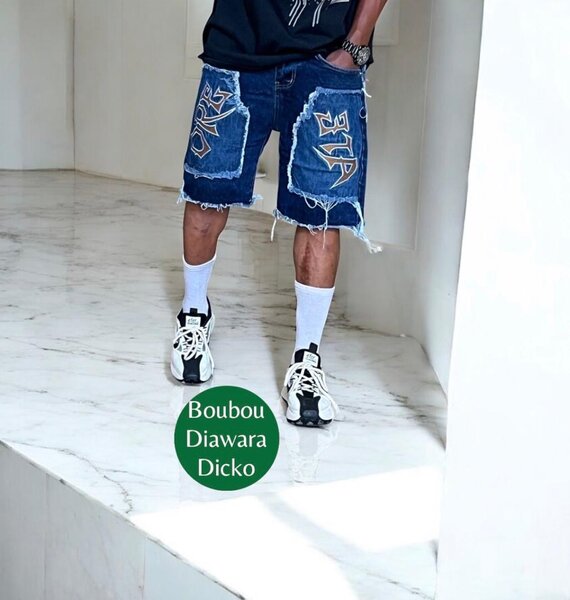 Shorts en jean style graphique