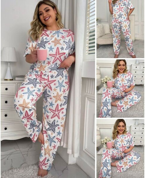 Ensemble pyjama femme motif étoile de mer