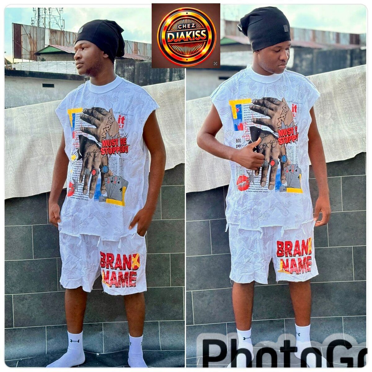 Tenue décontractée imprimée homme