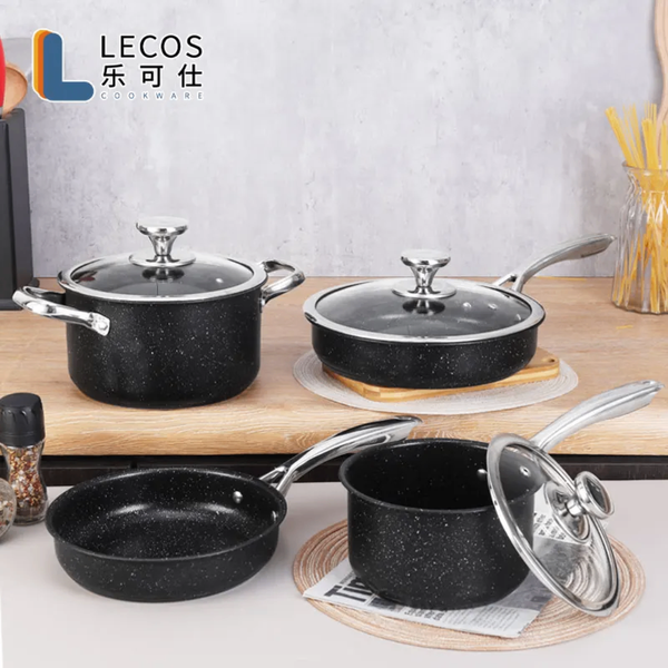 LECOS Set de casseroles en acier inoxydable