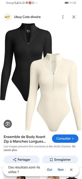 Combinaison SHEIN Body Zip Manches Longues