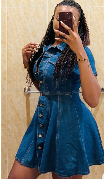Robe en jeans pour femme