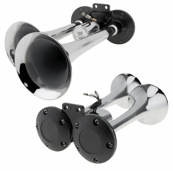 Puissant Klaxon Chromé 12V