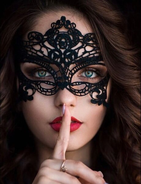 Masque de Venise en dentelle noire