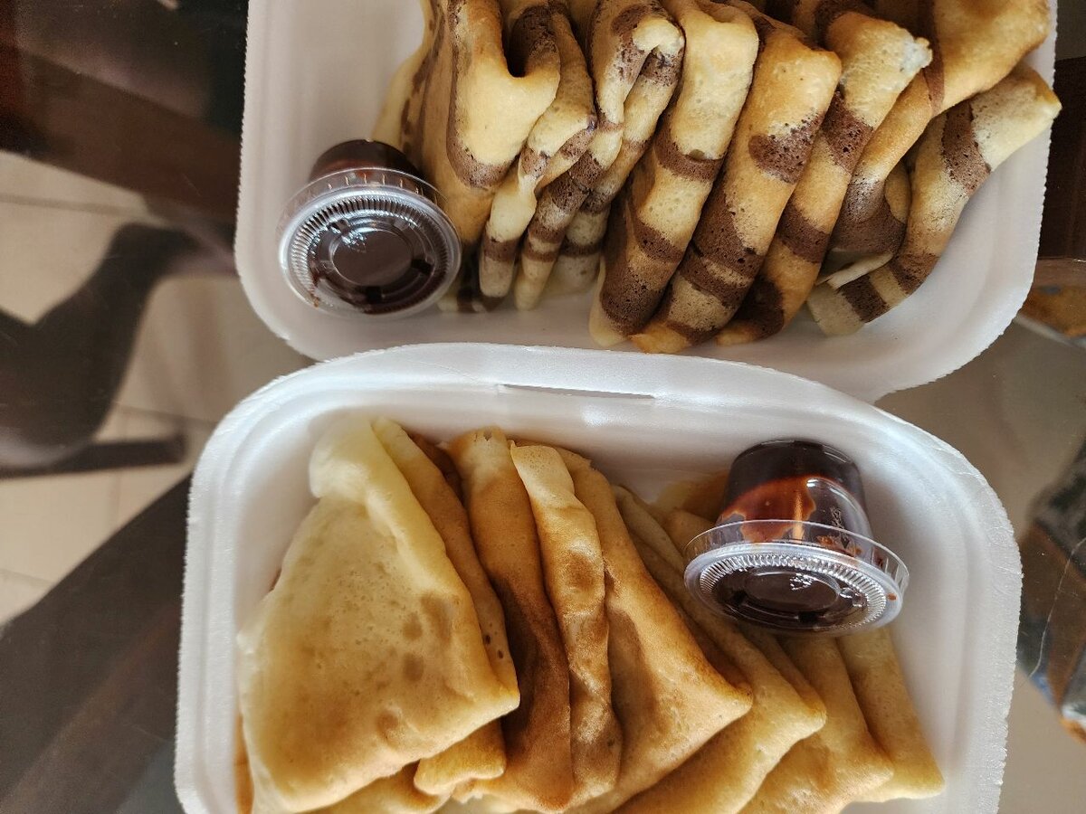 Crêpes variées avec chocolat