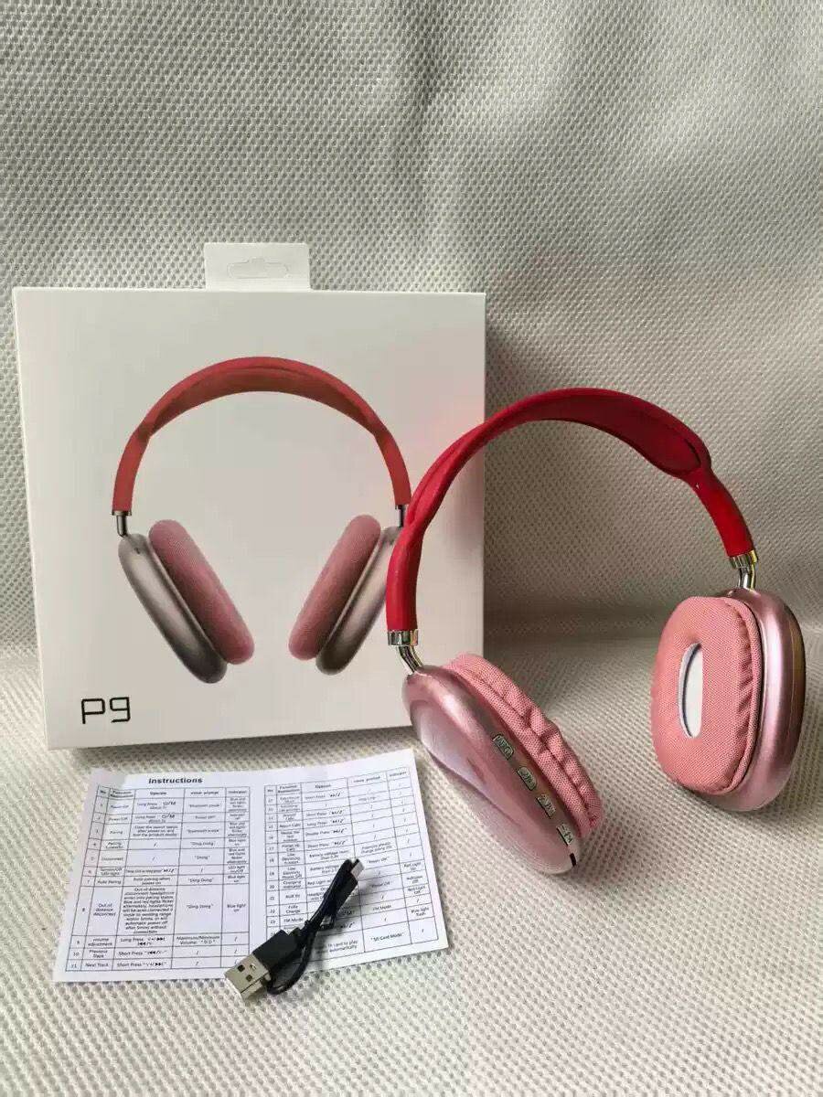 Casque audio Bluetooth P9 Rose