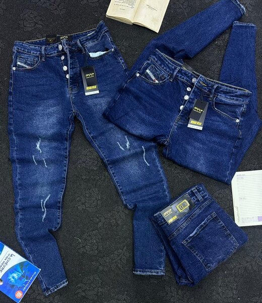 Jeans femme bleu foncé