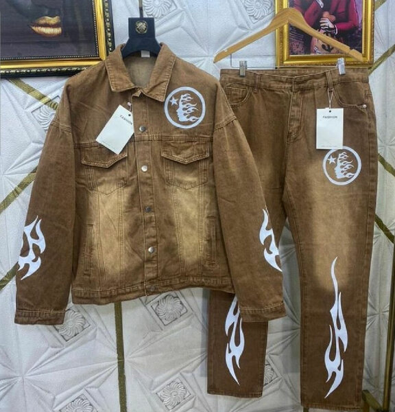 Ensemble jean marron homme