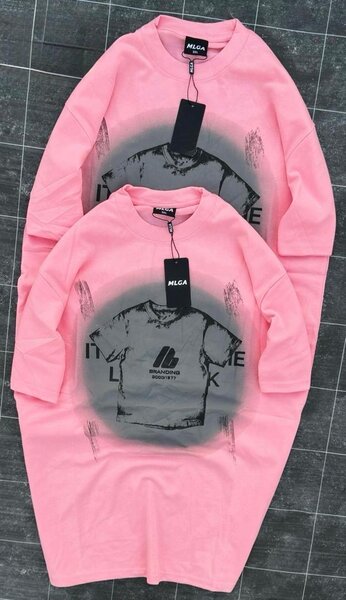 T-shirt rose unisexe tendance