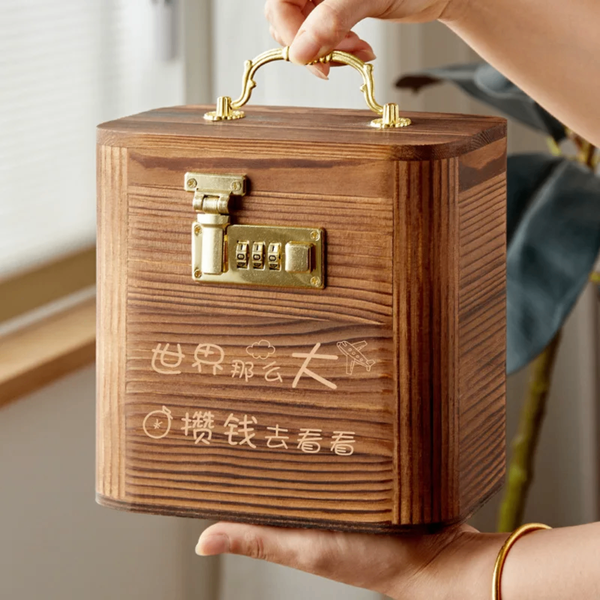 Boîte à épargne en bois