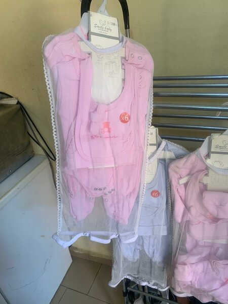 Pyjama bébé en coton rose