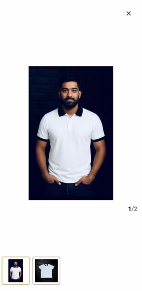 Polo blanc élégant homme