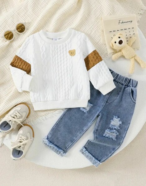 Ensemble tricoté ours enfant