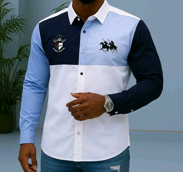 Chemise homme moderne tricolore