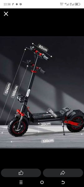 Trottinette Électrique Pliable Noir Rouge