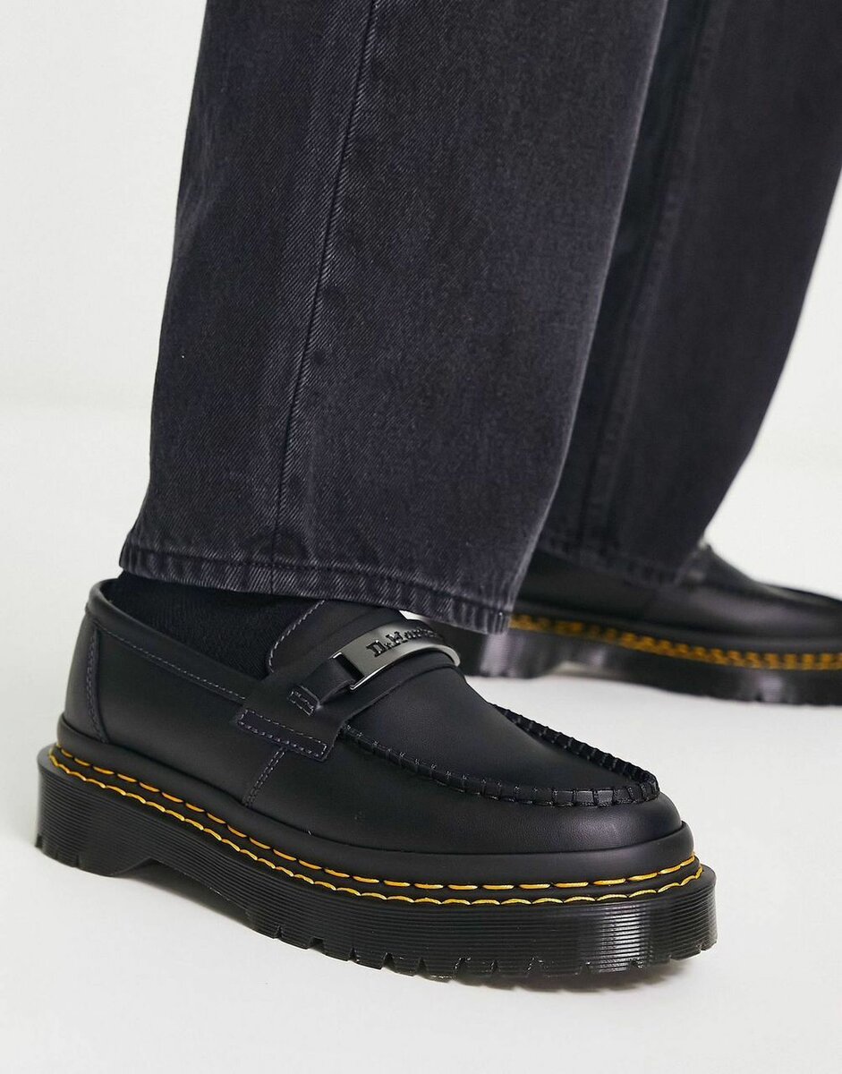 Loafers Dr. Martens cuir noir