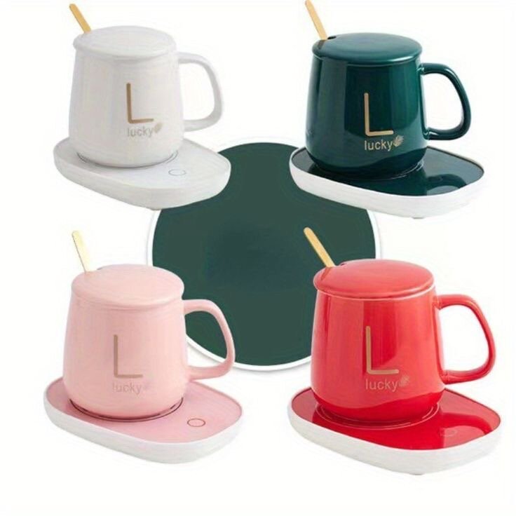 Tasse chauffante avec couvercle