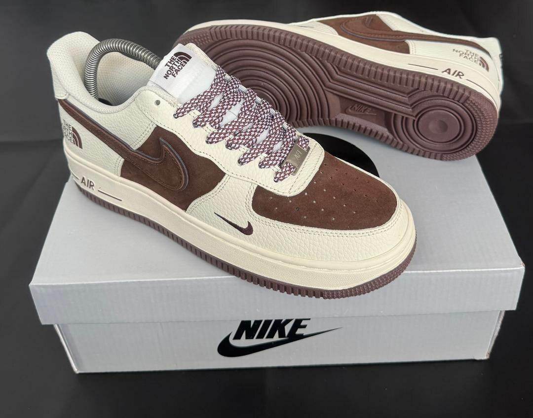 Baskets Air Force en cuir bicolore