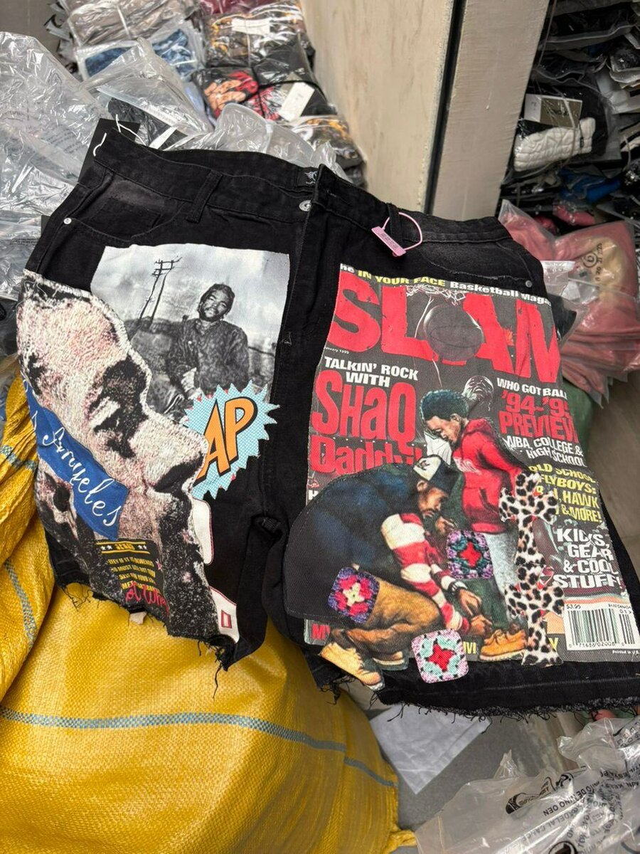 Shorts en denim imprimés tendance