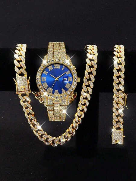 Montre de luxe dorée homme