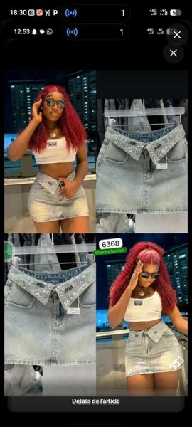 Mini jupe en jean clair pour femme