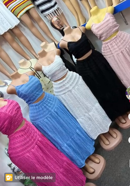 Robe d'été plissée colorée