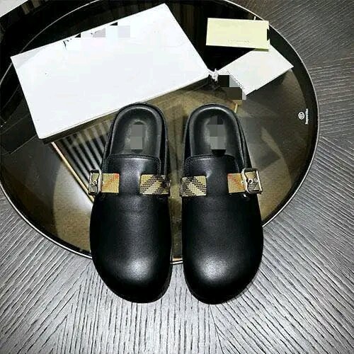 Mules en cuir confortables pour homme